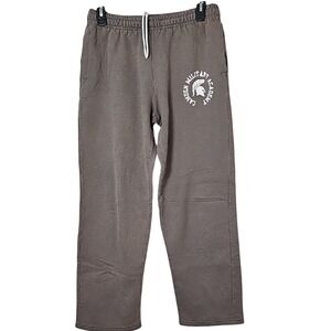 Gildan Gray Heavy Knit Graphic Wide leg Sweatpant Size Small